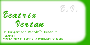 beatrix vertan business card